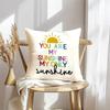 English Education Cushion Cover Soft Plush Throw Pillow Cover | Double-Sided Decorative Cushion Case | Sofa Bedroom Home Decor