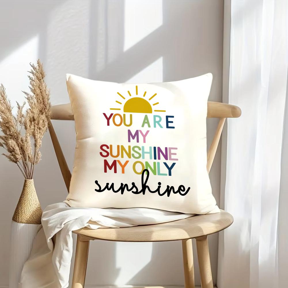 English Education Cushion Cover Soft Plush Throw Pillow Cover | Double-Sided Decorative Cushion Case | Sofa Bedroom Home Decor