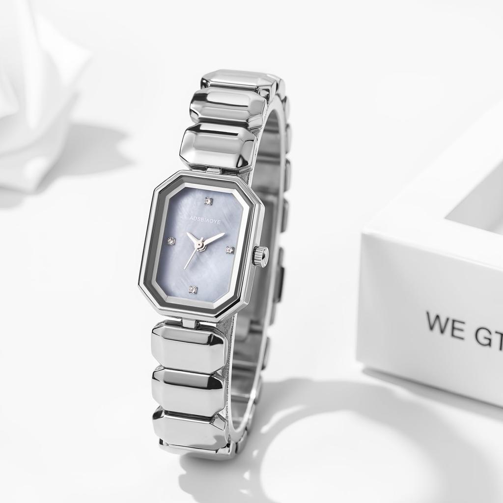 Cute and Stylish Square Watch for Women with Shell Design: Analog Display, Waterproof Quartz Movement, Fashion Watch for Women - Perfect Gift for