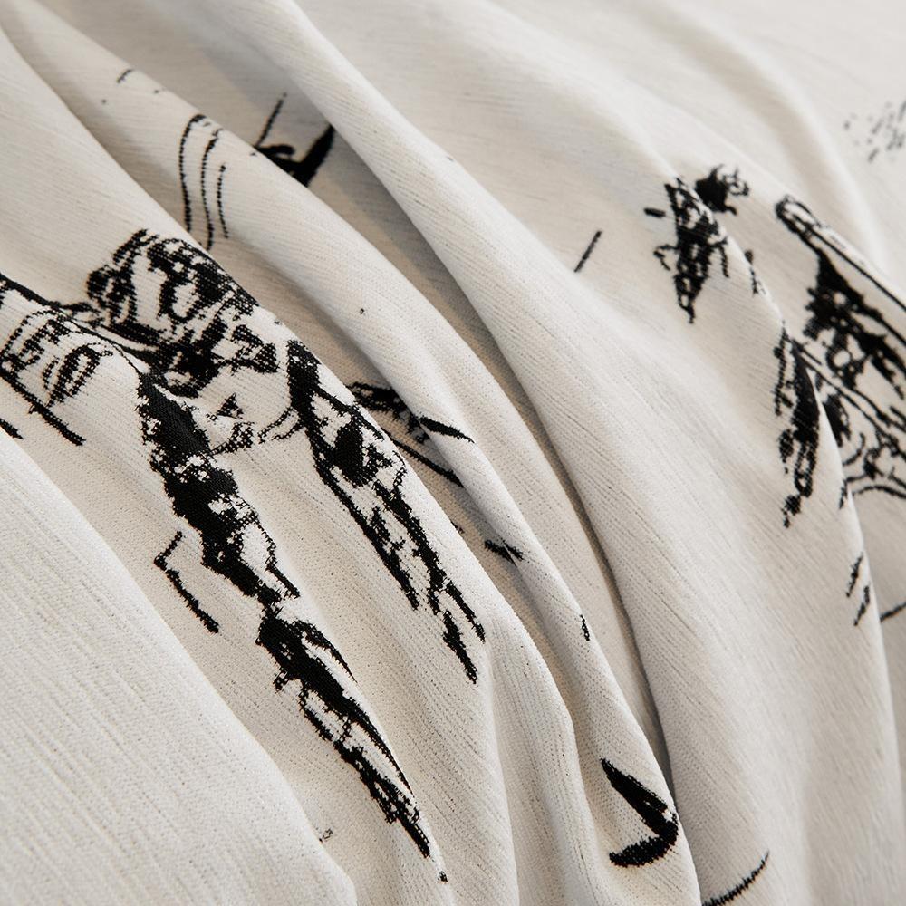 1 szt. Nadruk malarstwa pejzażowego Ręcznik na sofę Antypoślizgowa poduszka na kanapę Uniwersalny na wszystkie pory roku Koc Dekoracja domu