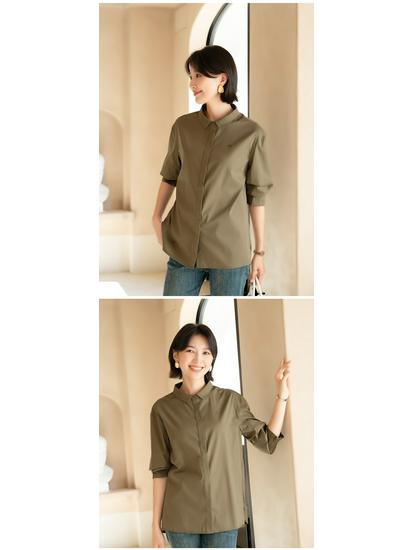 YUN Women's Long-Sleeve Professional Shirt - Autumn 2025 Collection, Elegant Turn-Down Collar, Versatile High-End Commuter Top
