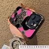Leopard print heart case compatible with iPhone 16 Pro Max case, iPhone 15 Pro 14 Fashion 13 Niche 12