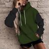 Women's Casual Long Sleeve Color Block Hoodie Sweatshirt