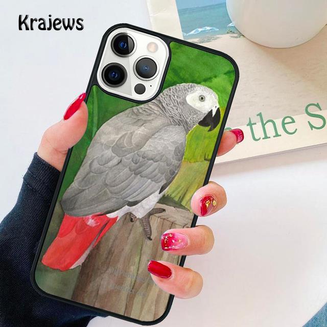 African Grey Parrot soft Phone Case Cover For iPhone 17 Air 16 15 14 plus 12 13 pro max coque Shell Fundas