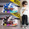 Boys Breathable Slip-Resistant Soft Sole Sneakers Kids Ages 4-16 Casual Chunky Dad Shoes In Black Blue