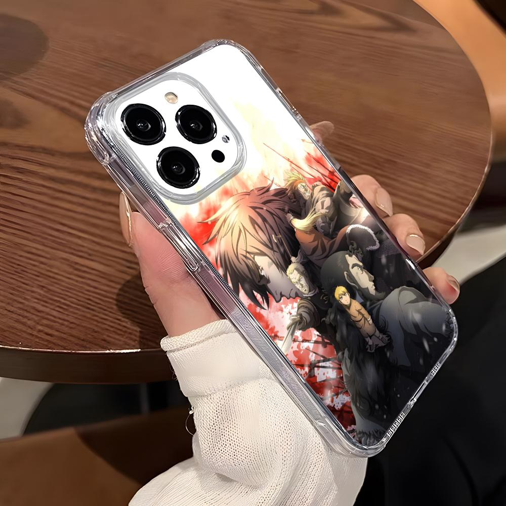 Anime Vinland Saga Phone Case For IPhone 15 Pro Max 16 Pro Max 14 13 11 12 Mini Xs X Xr 7 8 Plus Se Transparent Cover