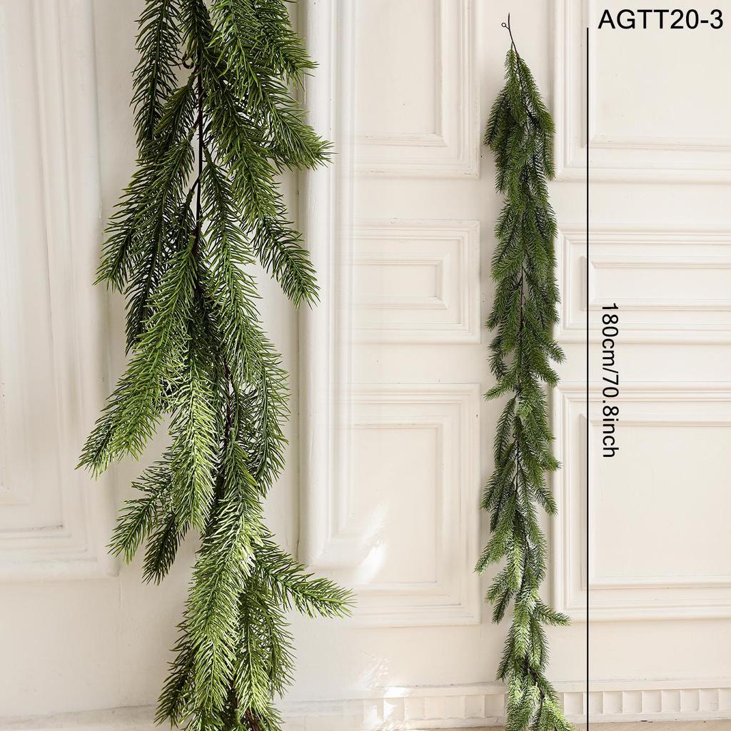Artificial PE Rattan Leaves for Wall, Door, and Christmas Decor Vines