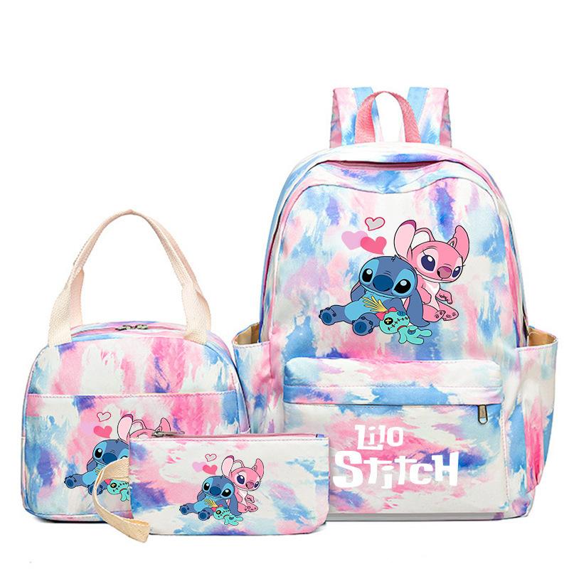 Cartoon Animation Schoolbag Large Capacity Primary And Secondary School Students Backpack Meal Bag Pencil Bag Three-Piece Set