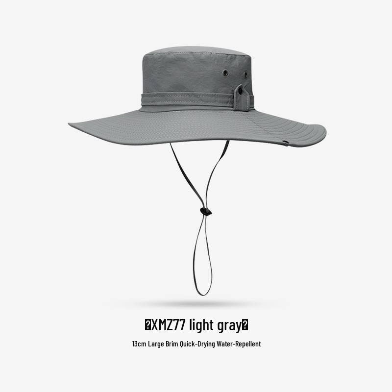 Men's UV Protection Wide Brim Waterproof Sun Hat for Fishing, Hiking, and Outdoor Activities