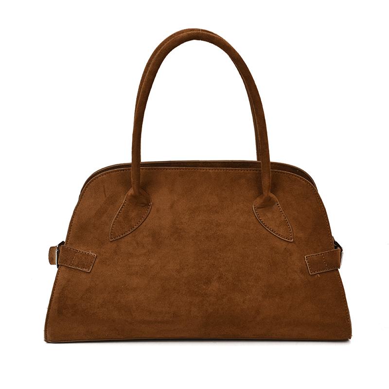 Fashion Large Capacity Solid Casual Faux Suede Shoulder Bags 2025 Hot Sale Simple Versatile Commute Top-Handle Bags for Women