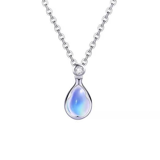 Rupert’s Tear Clavicle Necklace - Sterling Silver 999, Elegant & Versatile Design, High-Grade Pure Silver Chain Pure Silver