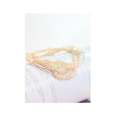 Women's Crystal Bead Rose Gold Gemstone Bracelet