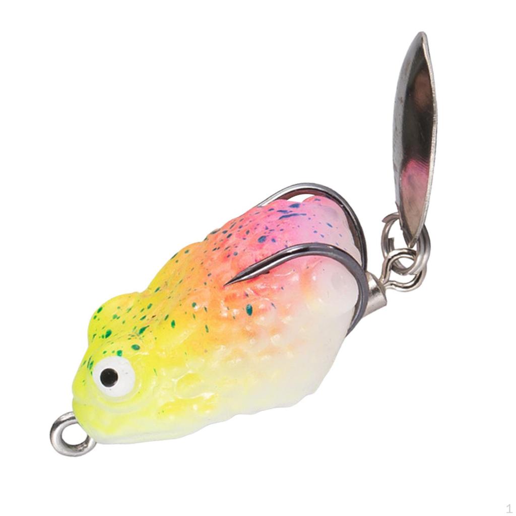 Angel-Wobbler Topwater Silikon Barschköder Lebensechte Frosch auf dem Wasser Schwimmend