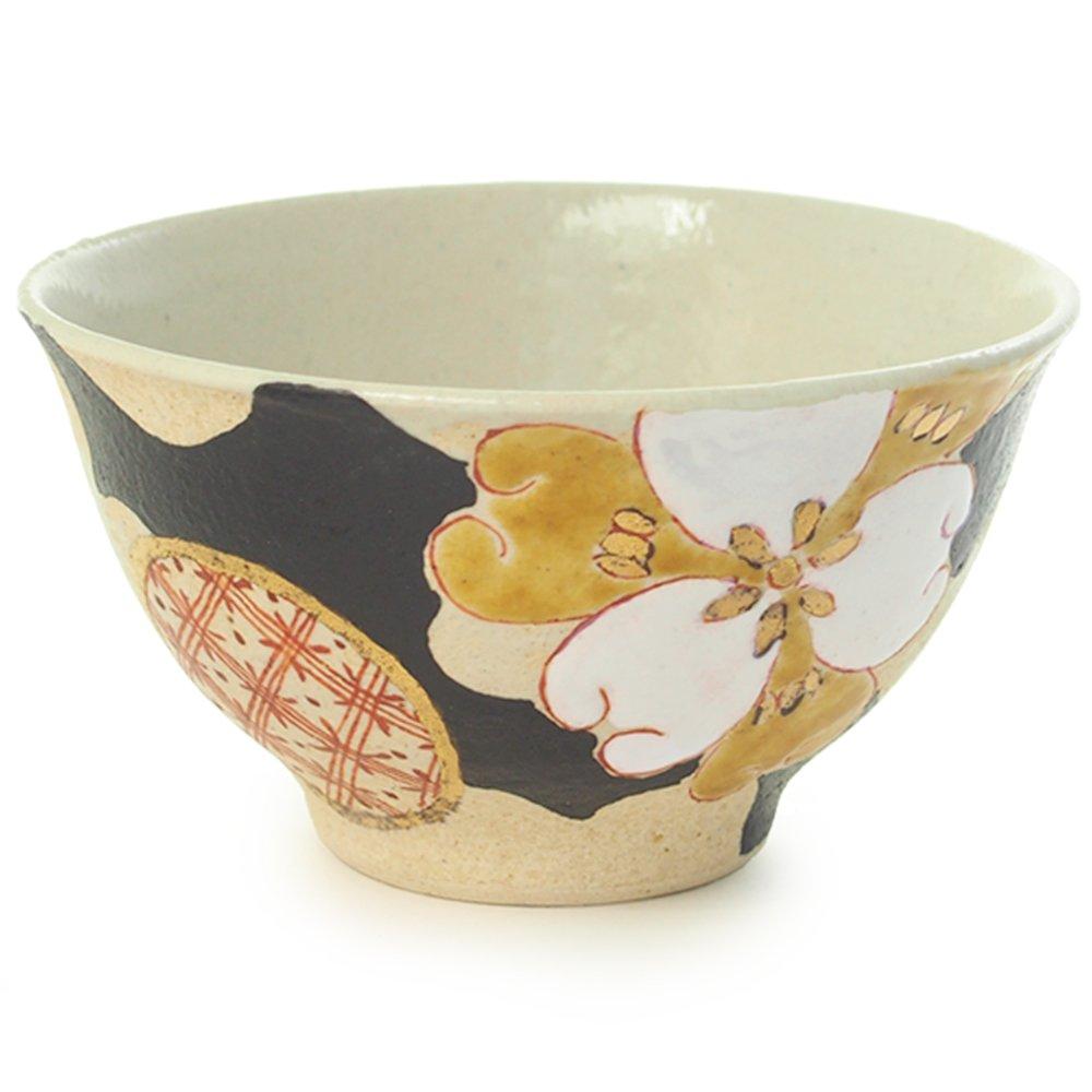 Kutani Ware Tea Bowl Couple's [Kagakuni Irohana/Kaganokuni Irohana]
