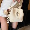 High-end Fashion Style Hand-held Shoulder Bag for Commuting and Cross-body Bucket Bag