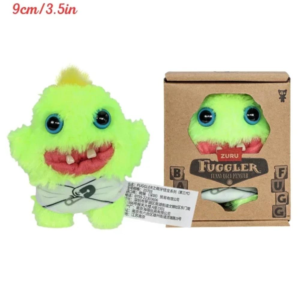 Fuggler Monștri cu Dinți Urați Jucării de Pluș Fuggler Bebeluș Desen Animat Ciudat cu Ochi Mari Iepure Peluche Kawaii Multicolor Păpușă de Pluș 8-9CM