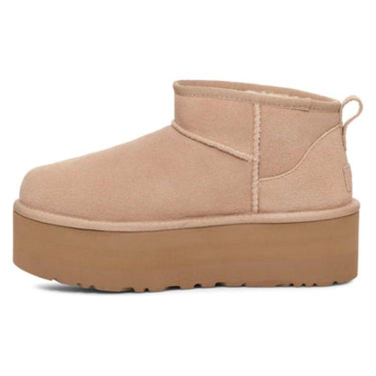 UGG Classic Ultra Mini Platform Boot Песочные Женские Кроссовки Коричневые 1135092-SAN 38
