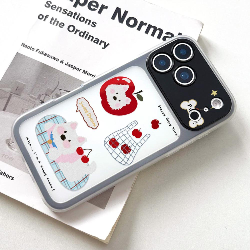 Apple Head Puppy Is Suitable for iPhone17promax Two-in-one Mobile Phone Case, Apple 16 Niche 15 Generation Is Simple