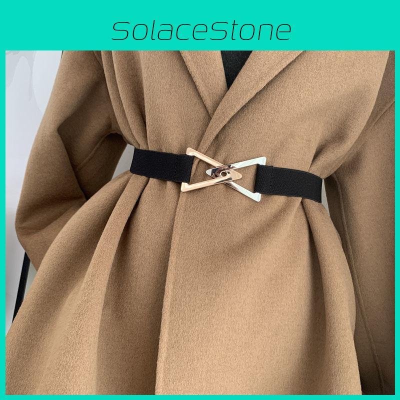 New Stylish Korean Triangle Buckle Elastic Waist Belt For Women Perfect For Dresses And Coats