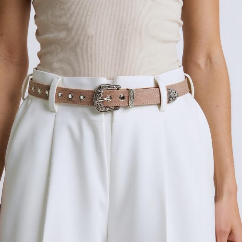 Timeless Women's Belt Stylish PU Leather Strap Adjustable Waistband For Dresses Jeans Casual Outfits