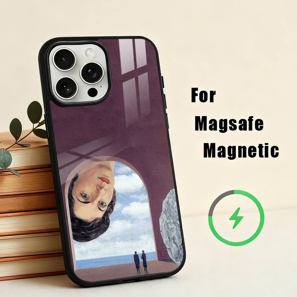R-Rene M-Magritte A-Art   Phone Case For iPhone17,16,15,14,13,12,11 Plus,Pro Max Magnetic For Magsafe Wireless Charging