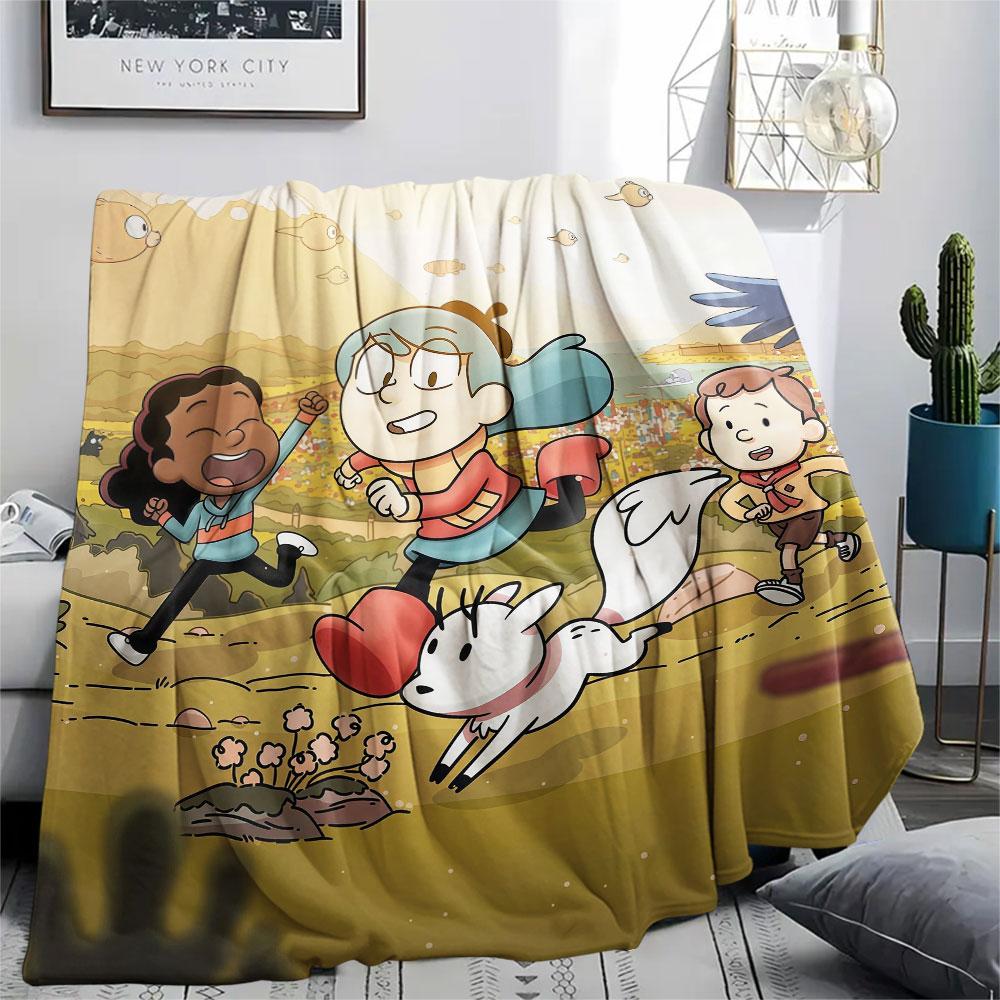 Hilda Art Printed Flannel Blanket, soft throw for bedroom sofa, washable, fan merchandise, great gift.