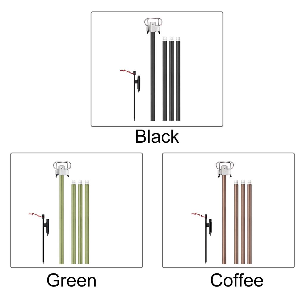 Portable Camping Folding Lamp Pole Lightweight Collapsible Aluminum Lantern Stand Outdoor Light