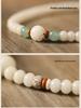 Original White Bodhi Root Retro Women's Lotus Pendant Bracelet