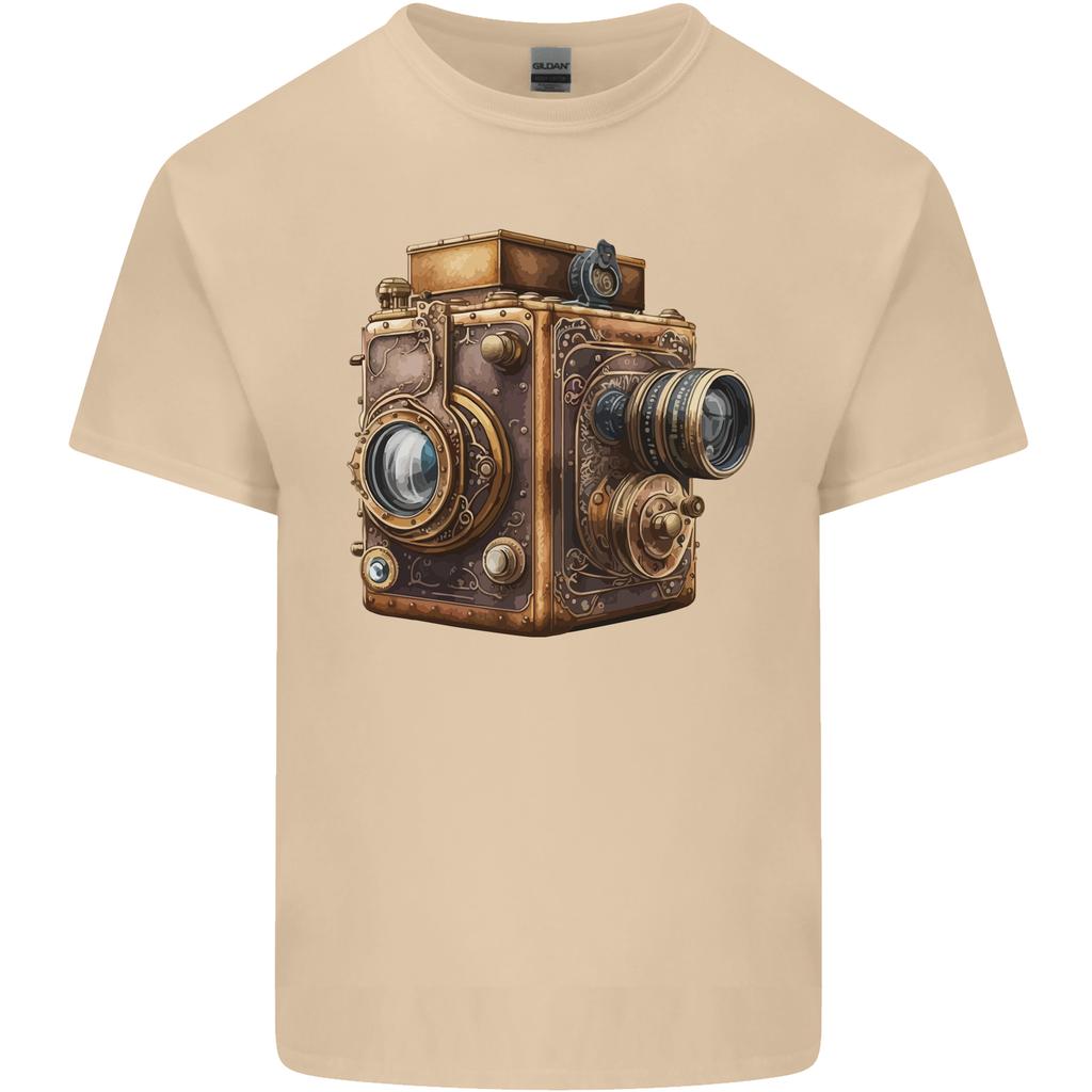 Steampunk Camera Photography Photographer Unisexs Light Cotton TShirt