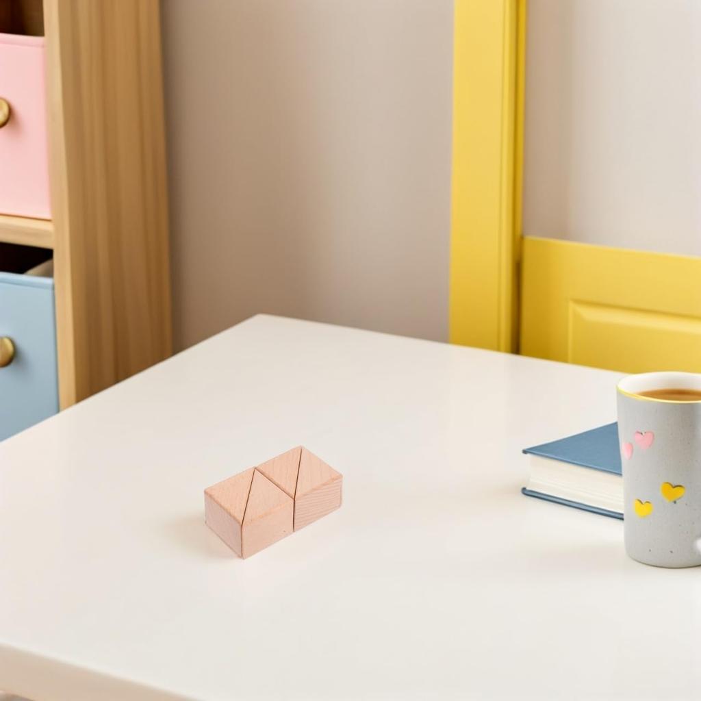 Lurrose 20-teilige Dreieck-Bausteine, Holz, Pädagogische DIY-Bausteine für Kinder, Spielzeug, Geburtstagsgeschenk für Jungen und Mädchen