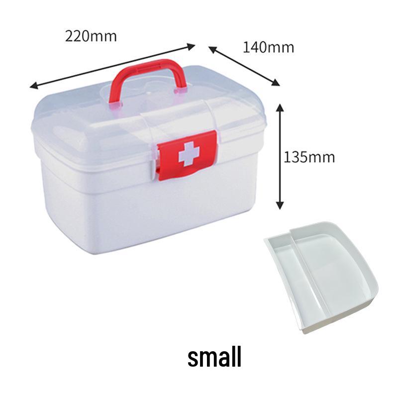 Portable Multi-layer Plastic First Aid Kit with Logo Printing Option