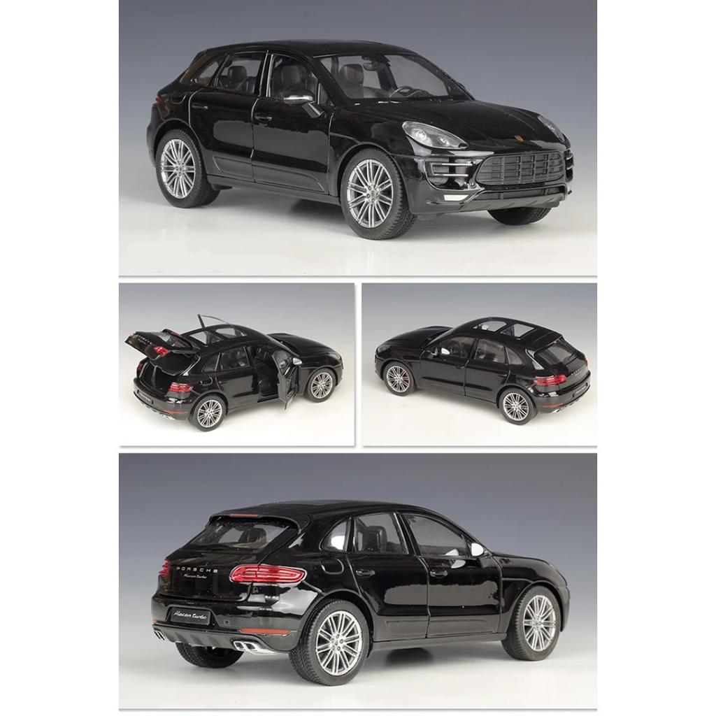 Welly 1/24 Porsche Macan Turbo SUV Alloy Car Model Diecasts Metal Toys Vehicles High Simulation Collection Series Childrens Gift