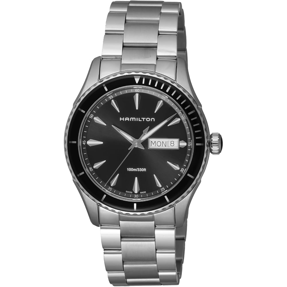 

HAMILTON Men s JAZZMASTER Watch H37511131, Quartz Movement, 10 ATM Water Resistance, Sapphire Crystal, Black Dial, Stainless Steel [Parallel Import]