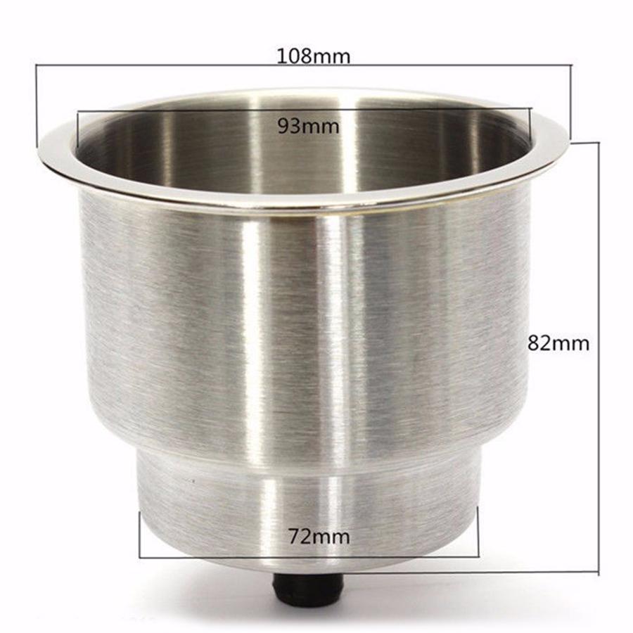 4Pcs Car Boat Marine Blue LED Light Showing SS Cup Bottle Holder Mount US Stock