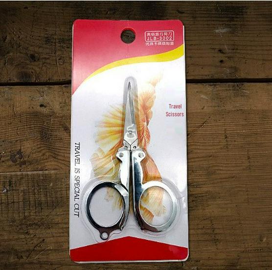 Mini Pocket Folding Stainless Steel Travel Scissors for Outdoors and Fishing