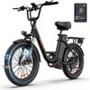 URLIFE E20 City Pendler Elektrofahrrad 48V13Ah Akku 500W Motor Outdoor Fahren E-Bike 20 Zoll Fat Tires Elektrofahrrad mit Anhängersitz
