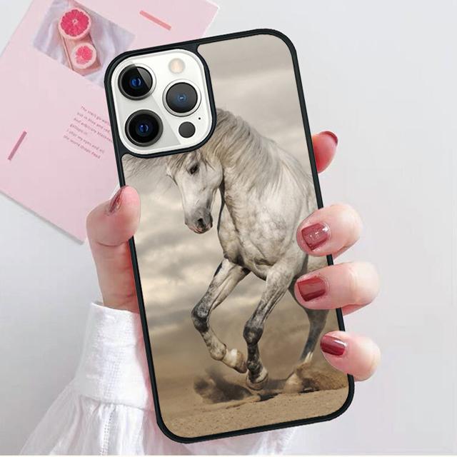 Horse Animal Running Cool Coque Shell For iPhone 17 Air 15 16 14 13 12 Pro Max 11 Pro Max Plus Phone Case Cover