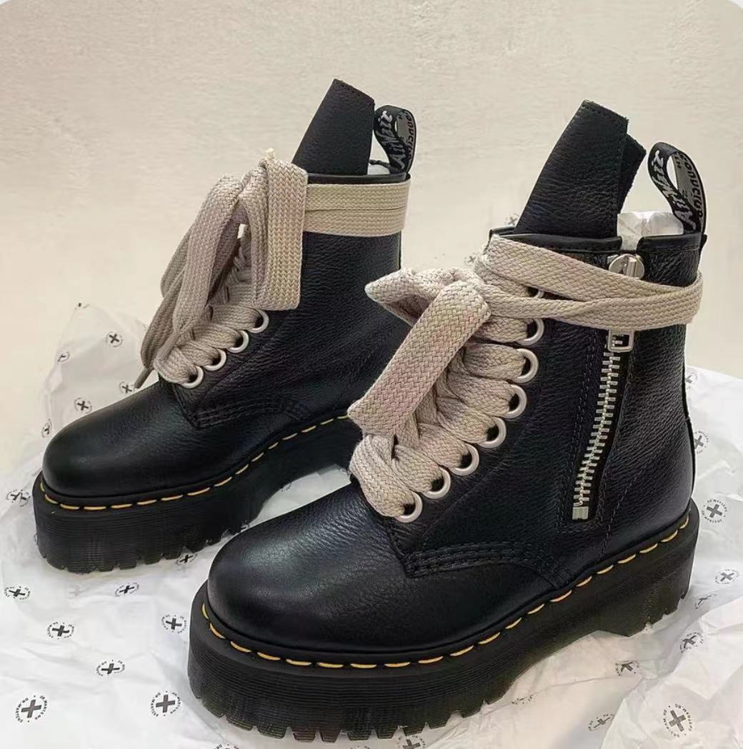 

OWEN joint Martin boots hexagram женские ботинки кожаные ремешки европейские и американские кожаные ботинки на платформе мужские ботинки 43