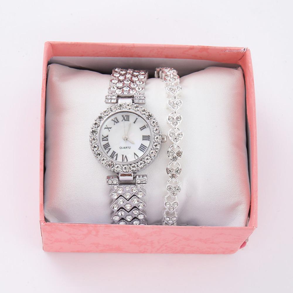 Popular Luxury Set, Bracelet Watch, Diamond-Encrusted Women'S Five-Piece Gift Box, Quartz Watch