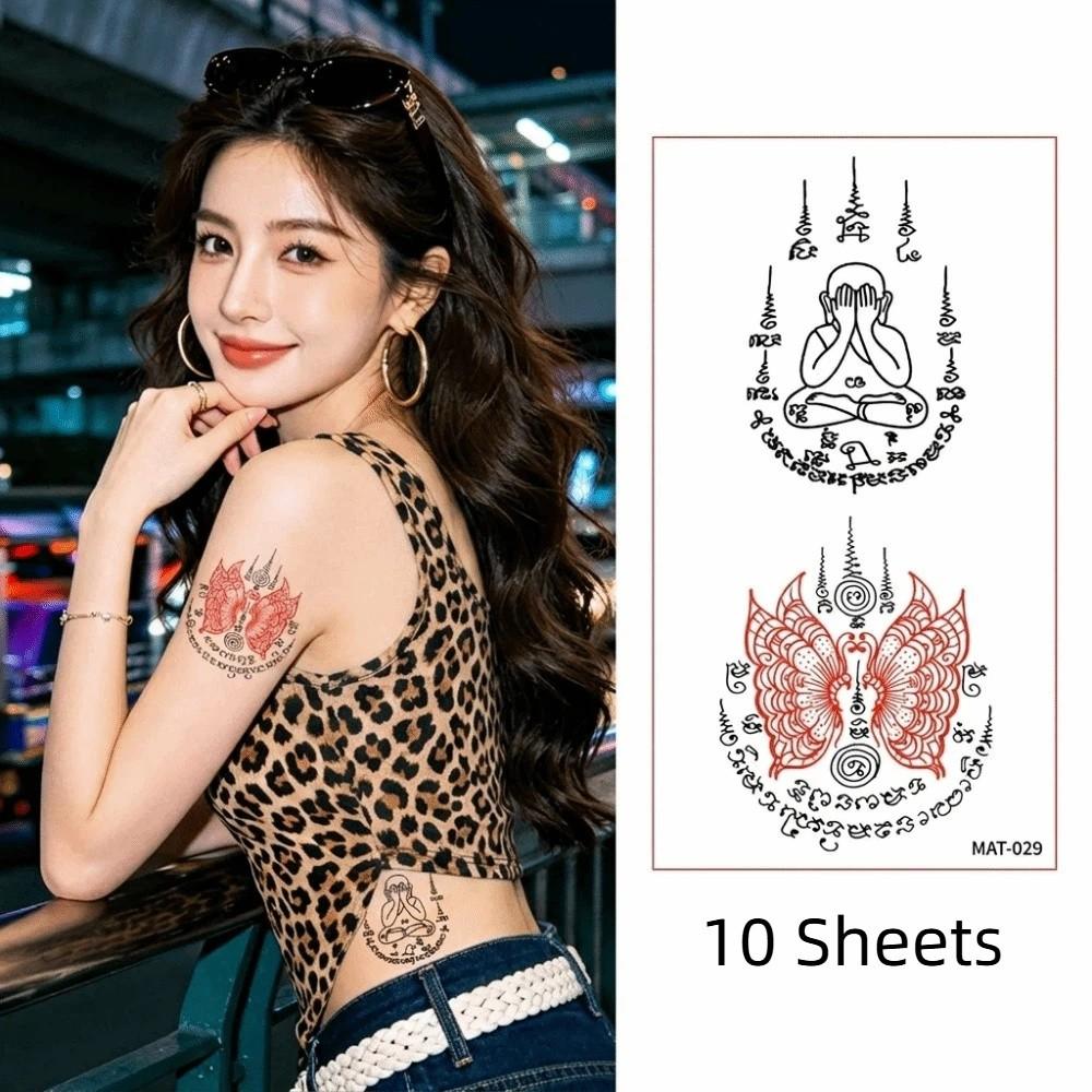 10 Sheets Instant Temporary Tattoo Water Transfer Decals Body Art Sticker Finger Hand Legs Arm