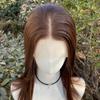 Light Brown Shoulder Length Synthetic 13X4 Lace Front Wigs for Women Glueless Synthetic Wigs 150% Density Natural Hairline
