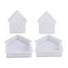2Pcs Silicone Mold Set For Making Heartwarmings Mother Day House Shape Cement Plasters Casting Decorations Ornaments