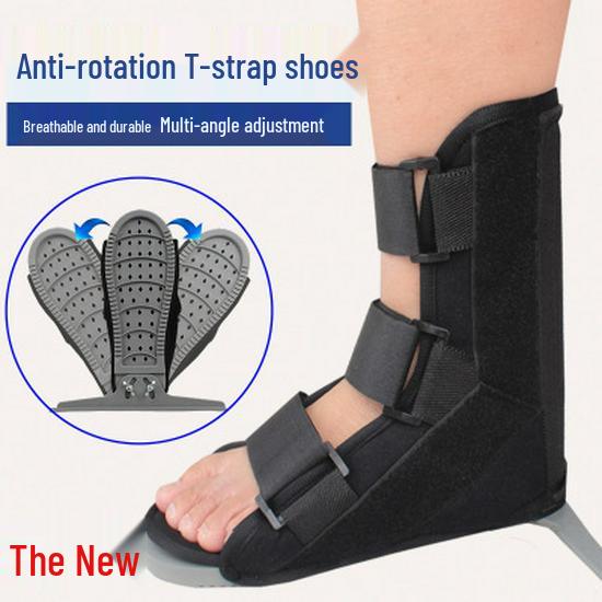 Orthopedic T-Strap Shoe: Breathable, Anti-Rotation Support for Ankle Fracture Brace