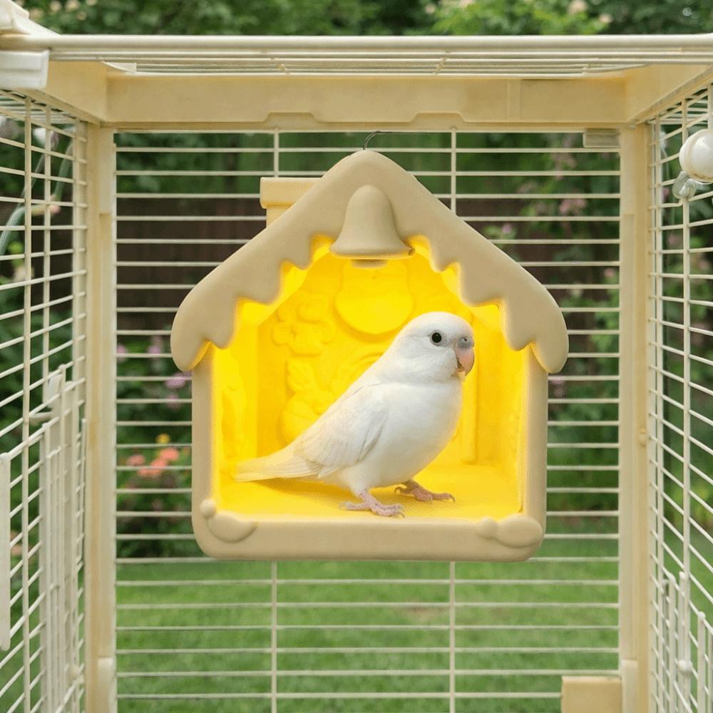 Multi-Purpose Warm Light Bird Breeding Nest Bite Resistant With Pad Parrot Bed House Comfortable Bird Nest Cage Pet Store
