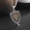 Style Trinity Celtic Knot Shield Pendant Witch Knot Necklace Men Women Irish Protection Amulet Jewelry