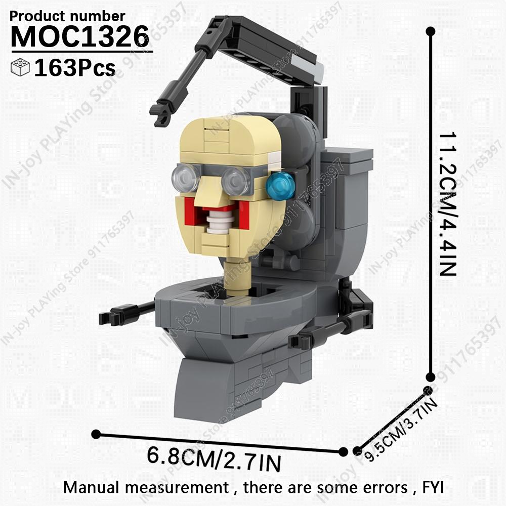 MOOXI Set di Figure Skibidi Toilet Man TvMan Cameraman Speakerman Blocchi da Costruzione Modello MOC Mattoncini Giocattoli per Adulti Bambini Regalo di Compleanno