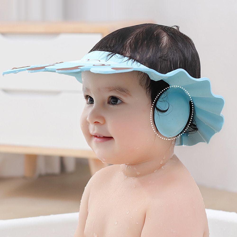 Safe Ear Protection Bathing Baby Shower Cap Bath Head Cover Hair Wash Hat Shampoo Artifact