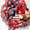 4th of July Wooden Wall Mount Door Sign - Patriotic Star Flag Decor with Independence Day Theme - Ideal for Memorial Day and Sum