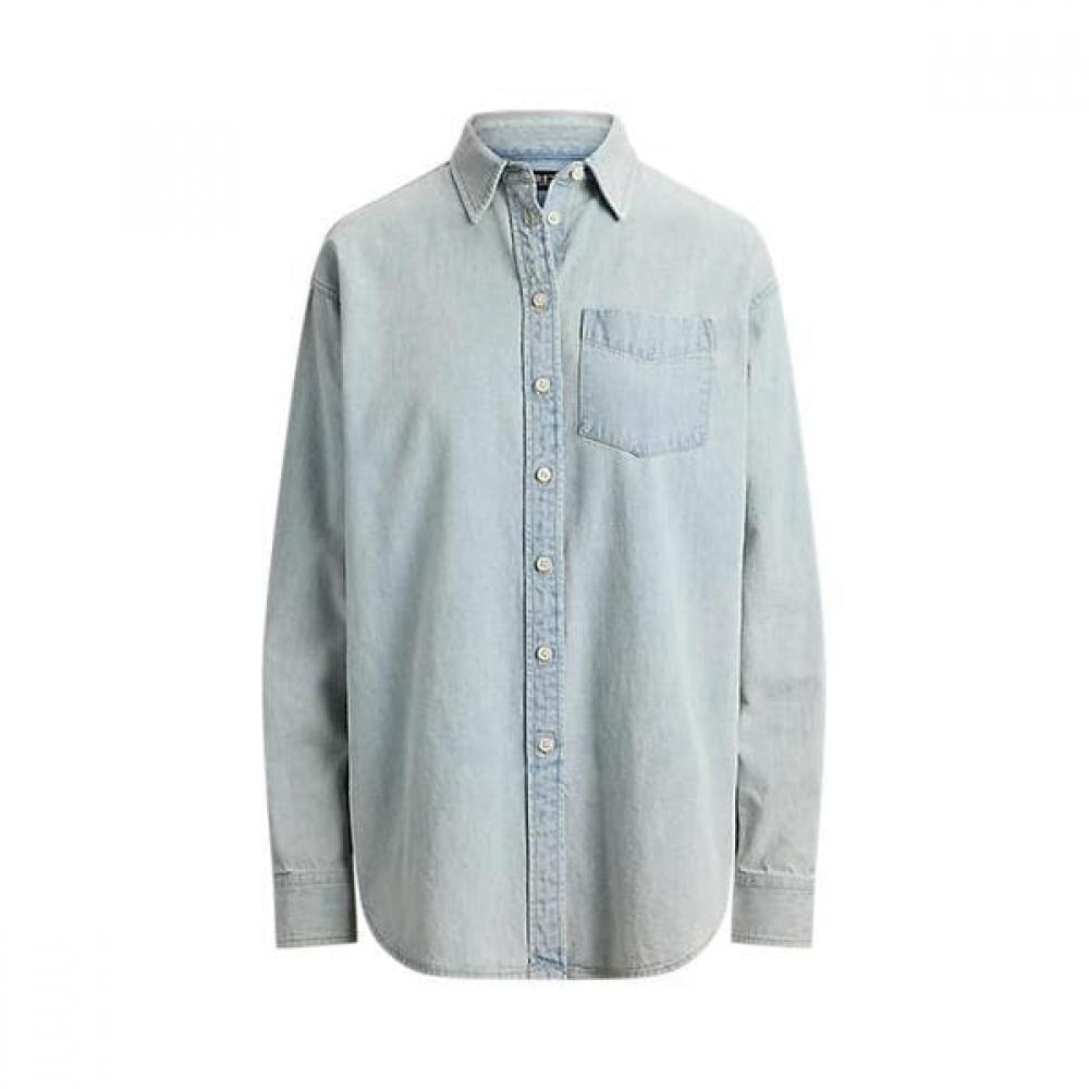 Lauren Ralph Lauren Relaxed Fit Denim Shirt Wmlrshts6820562400 XS