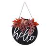 Thanksgiving Wreath Wooden Sign Door Hanging Welcome Sign Wreath Listing Home DecorationMaple